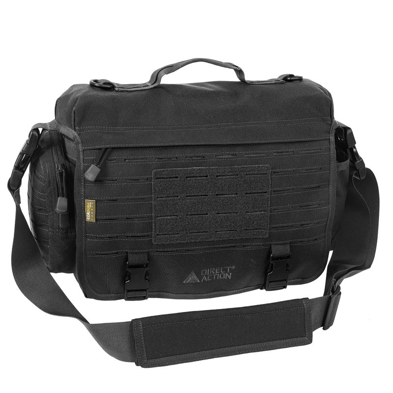 Direct Action Messenger Mk II Tactical Bag Black Mk II 10 Liter Capacity, ideal for laptop, ipad or tablet - Image 1